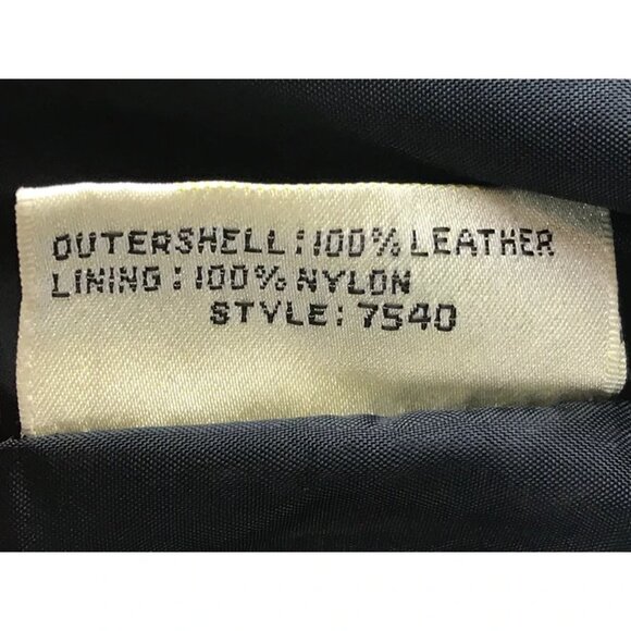 Berman's Womens Black 100% Leather Zip Up Motorcycle Bomber Jacket Size 12 - Picture 9 of 10